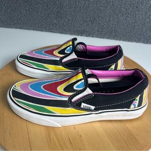 Rare 2007 Vans Solid Rainbow Color Slip On Shoes, Women's Size 7.5 Men's 6.